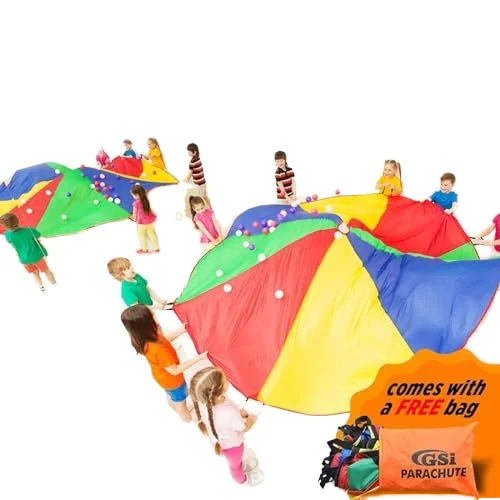 Kids Play Parachute Rainbow Parachute Toy Tent Game for Children Outdoor Playground Activities Toy