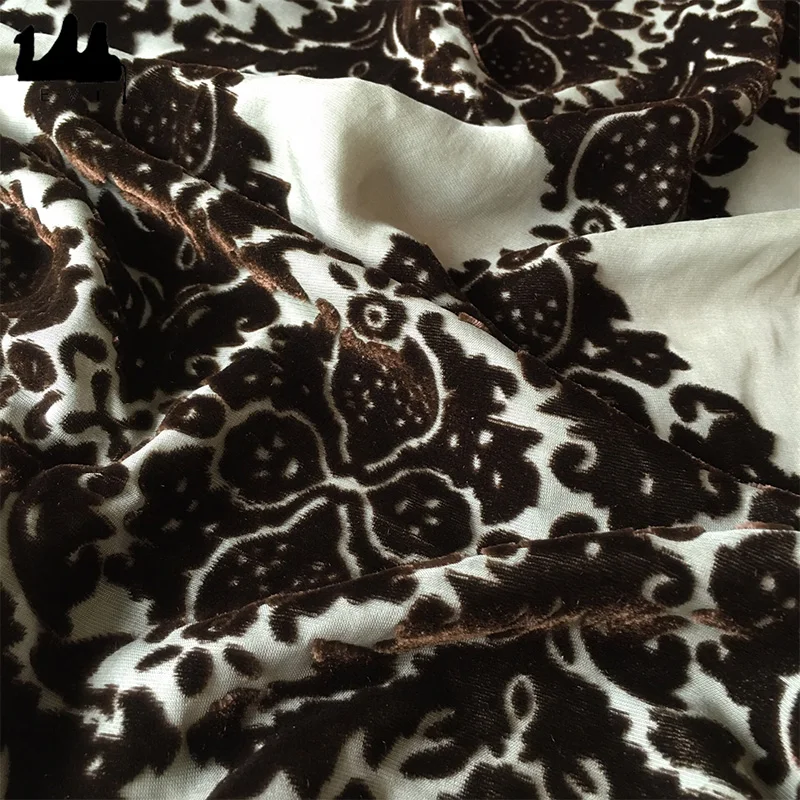 
silk viscose velvet silk velvet digital printing burn out velvet 