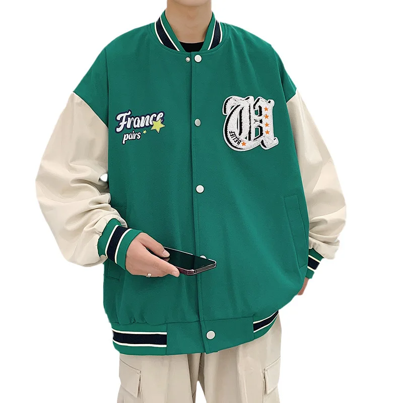 VDO Sport Ins Casual Versatile Loose Coat Couple Jacket Unisex Baseball Uniform  For Autumn