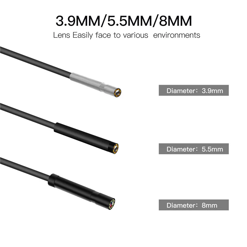 OEM 1080P 3.9mm Lens 2.4 inch Monitor IP67 Waterproof Portable Industrial Pipe Sewer Boat Inspection