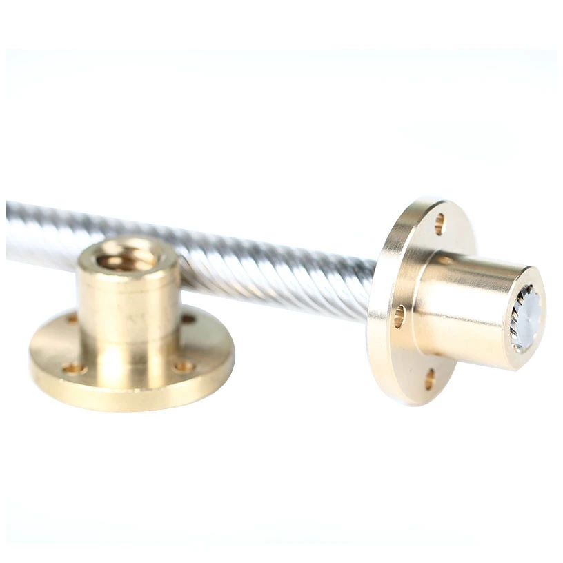Custom Stainless Steel Slivery Diameter 10mm  3mm Lead 30mm Pitch 10 Starts Trapezoidal Lead Screw