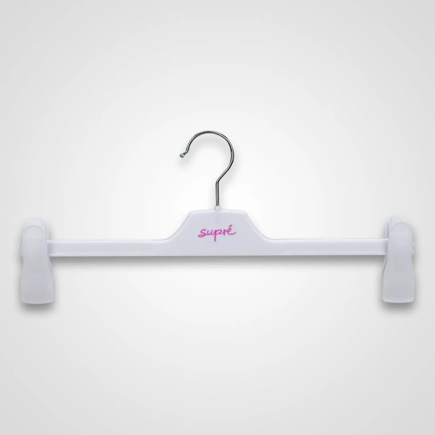 Direct Manufacturer Plastic Clothes Mens Pant Metal Hook Hanger With Clips Hy-3112