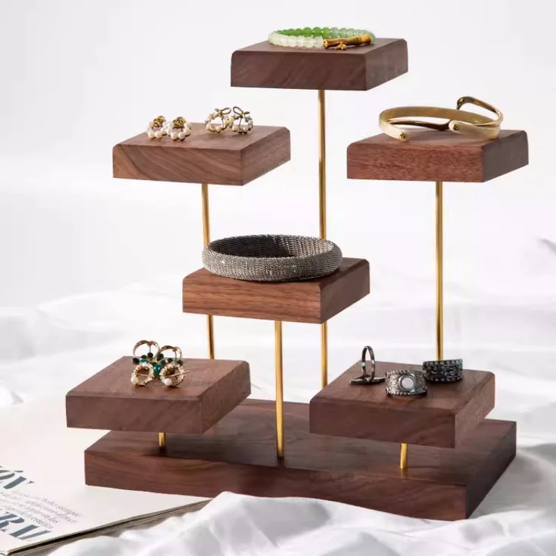 Wholesale Retail Wooden Display Stands High-end Display Props For Jewelry