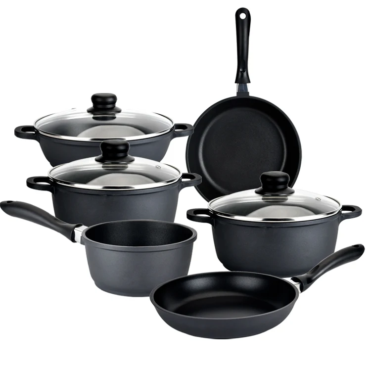 Factory Price kitchen cooking pots and pans nonstick cookware sets with Custom Logo