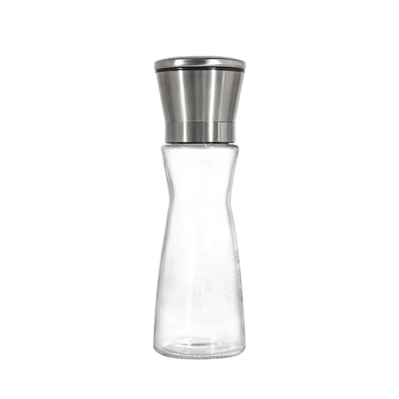 Factory Wholesale 280ml Manual Stainless Steel Salt and Pepper Grinder Spice Grinder Chili Mill For Kitchen