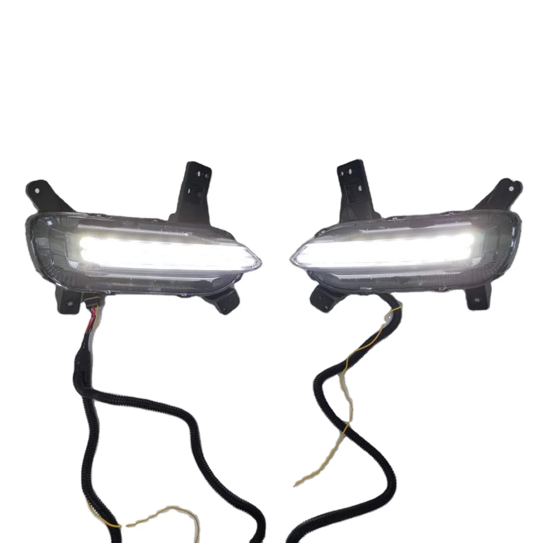 2PCS LED Daytime Running Light For Kia K3 Cerato 2018 2019 2020 Flowing Turn Signal Relay 12V Car DRL Fog Lamp Decoration