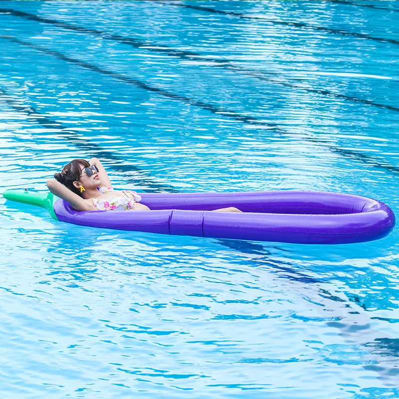 Надувной Баклажан с плавающим рядом креплением для взрослых, водная подушка для отдыха, игрушки для вечеринки в бассейне
