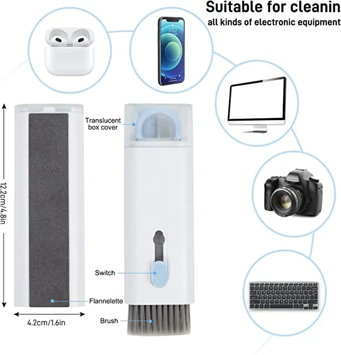 New 7 In 1 Multi-purpose Cleaning Kit Packaging Customized Phone Cleaning Brush Tool Keyboard Cleaner Kit For Laptop