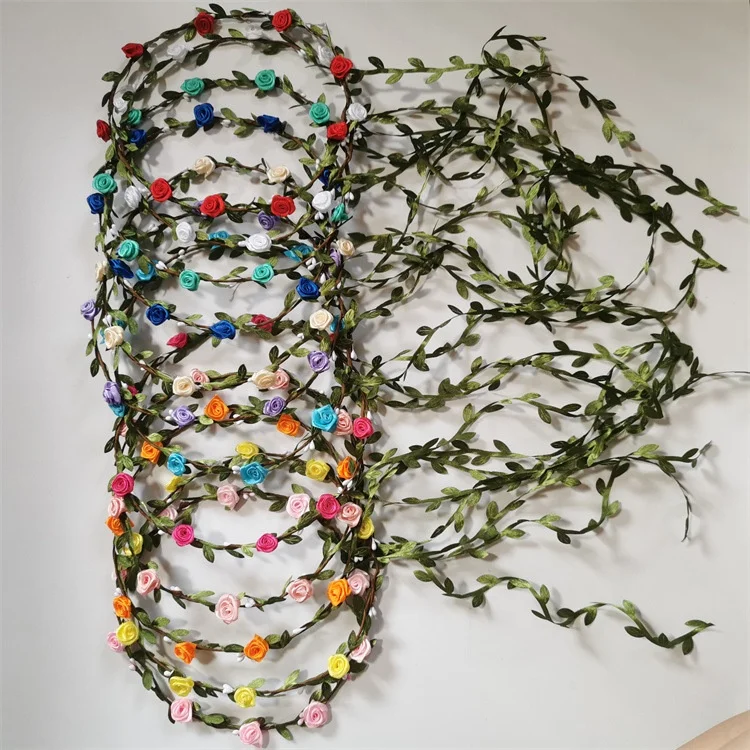 Flower Wreath Crown Headband Multicolor Wedding Festival Party Flower Hair Garlands in Bulk Women Girls Flower Decoration
