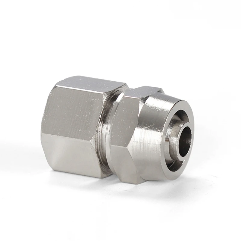 Female Straight Rapid Adaptor Pneumatic Air Fitting Quick Connectors Brass Nickle Plated Laize