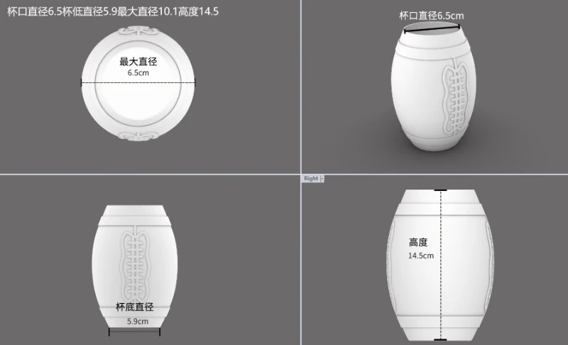 Handmade Clear Borosilicate Drinking Double Wall Glass Tea Cup Rugby Shaped Whisky Liquor Vodka Shot Glass American Football