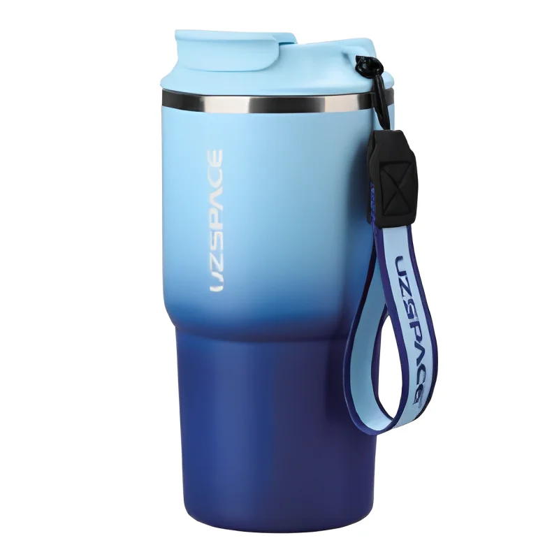 UZSPACE Customised Wholesale Portable Bulk Multi-Colored Aesthetic Heat Modern Souvenir Thermo Insulated Coffee Mugs with Lid