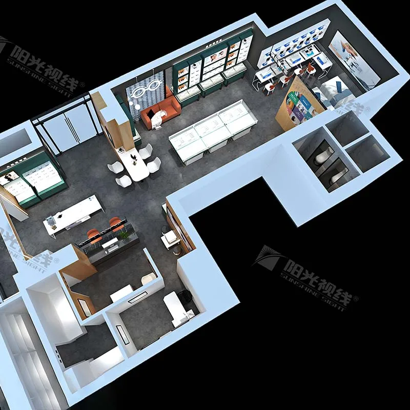 Wholesale Modern Optical Shop Interior Design Eyewear Display Cabinets Jewelry Showcase optical display cabinets