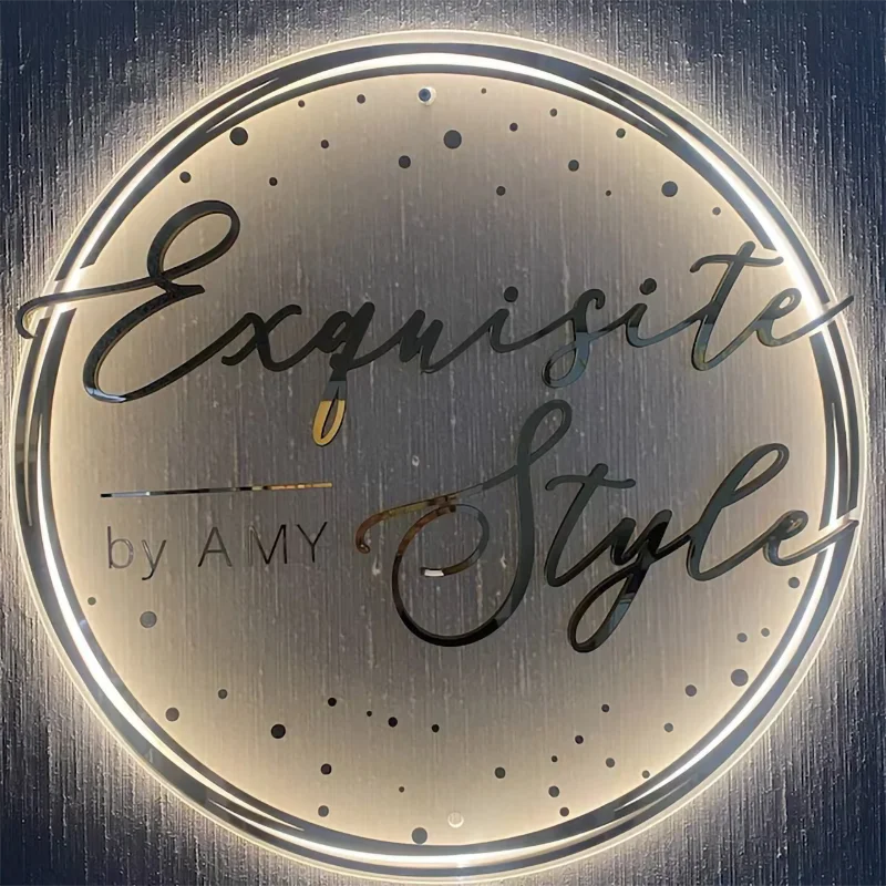 Factory Customized Made Famous Electric Company Logo Painting Metal Fabricated Led Giant Backlit Letter Name Sign for Store