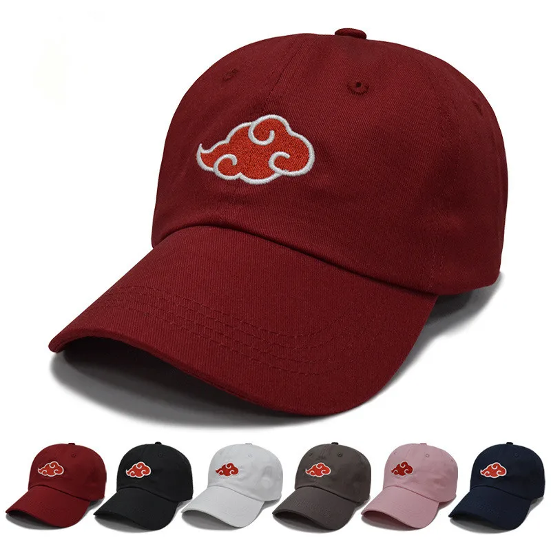 9 Designs Fashion Anime Summer Hat Sharingan Akatsuki Red Cloud Cosplay Outdoor Sports Embroidery Baseball Sunscreen Hats