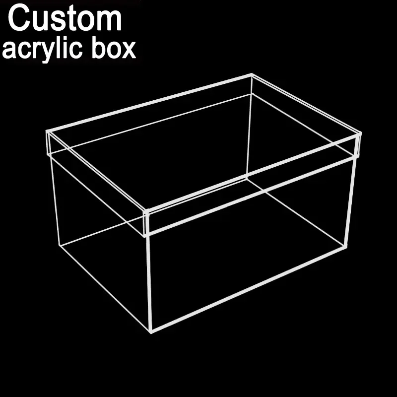 Custom Acrylic Box Clear Acrylic Display Case 5side Box With Lid/sliding Lid Or Base Plexiglass Acrylic Box Cube For Food Rose