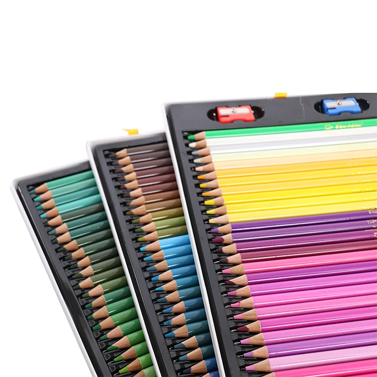 Amazon 150 120 polychromos-волоконные ролики оптом черные деревянные цветные карандаши с