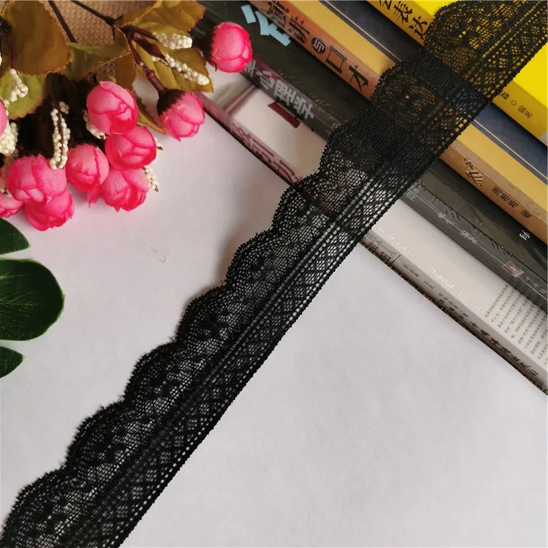 S1442 black lace trimmings 2.7-3.5cm wide can be sewn underwear garment lace Pakistan lace
