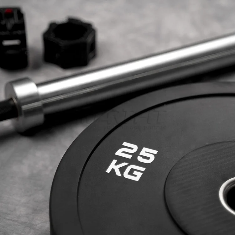 custom black rubber bumper weightlifting plate weights kg lbs