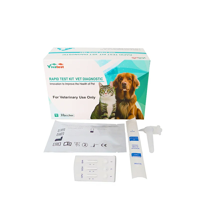 Pet Hospital Combined Rapid CCV/CPV/Giardia Pet Test Kits Rapid Diagnostic Veterinary Test