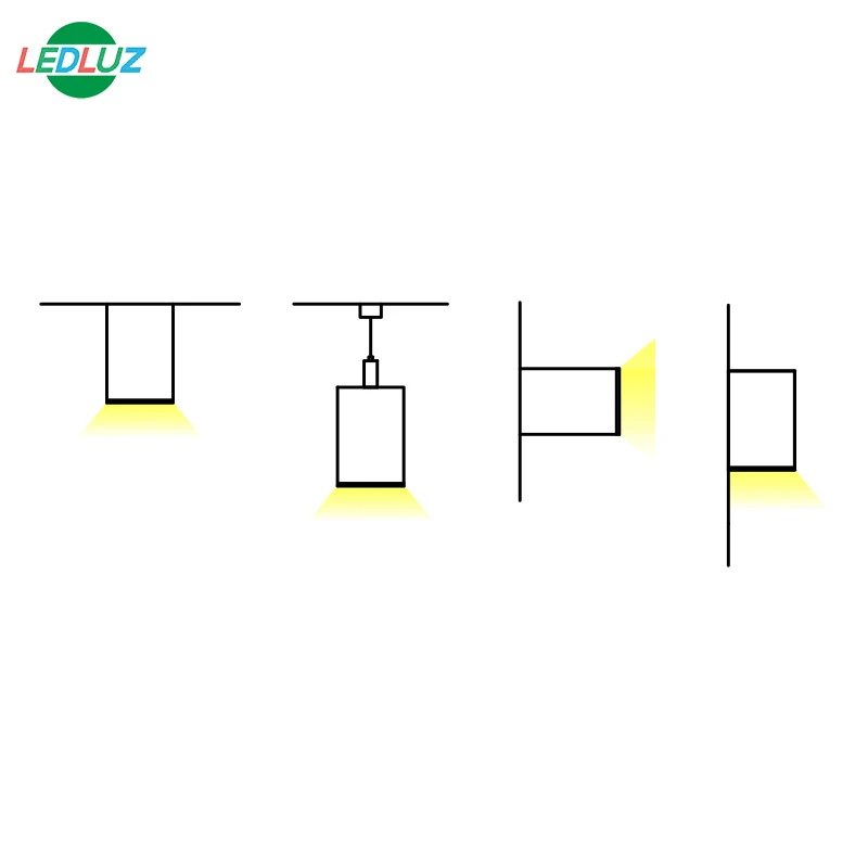 
2 inches Aluminium LED profile for pendent light 