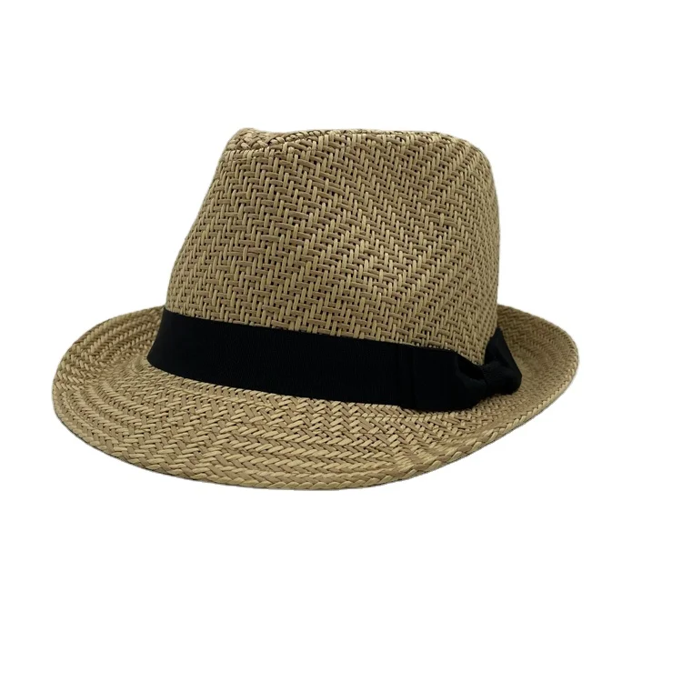 Mens Ladies Sun Straw Beach Hats Wholesale OEM Service Summer Unisex Adults Spring Summer Plain Ribbon & Rope Custom Color