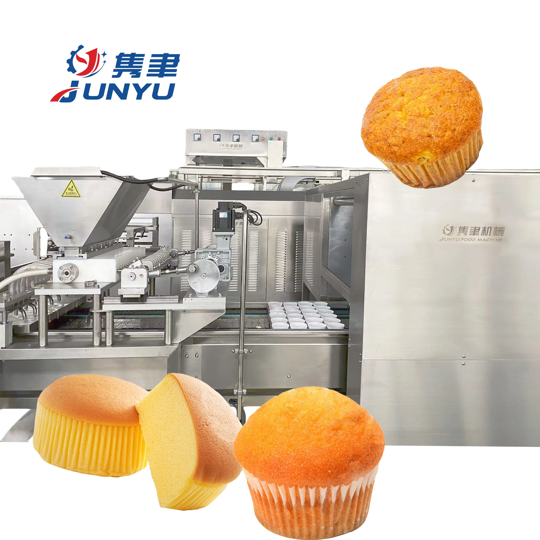 Dessert Cake Make Machine Single Head Cup Cake Depositor Production Line Egg Yolk Cake Making Machine