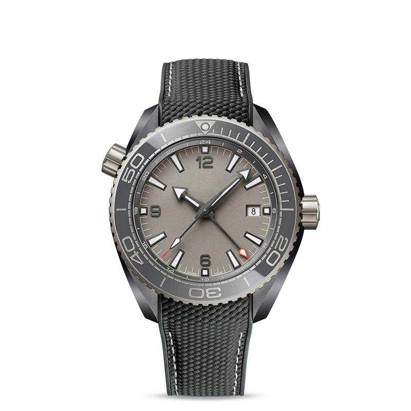 VSF Ocean 600M GMT watch Deep Black 45.5mm Ceramic case 8906 automatic movement stainless strap luxury watch men reloj AAA watch