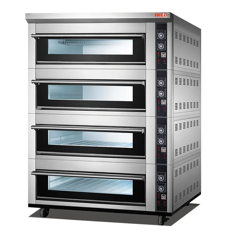 4 Decks 12 Trays Industrial Luxury Bakery Equipment Electric Commercial Bread Ovens