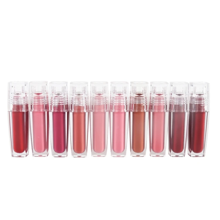 Manufacturer Direct Sale New Design 10 Colors Shape Matte Liquid Lip Gloss Non Stick Long Wearing Pigment Lip Gloss
