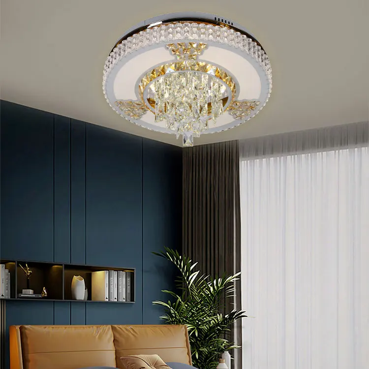 High Quality Luxury Style Home Decorative Living Room Iron Glass Ceiling Light