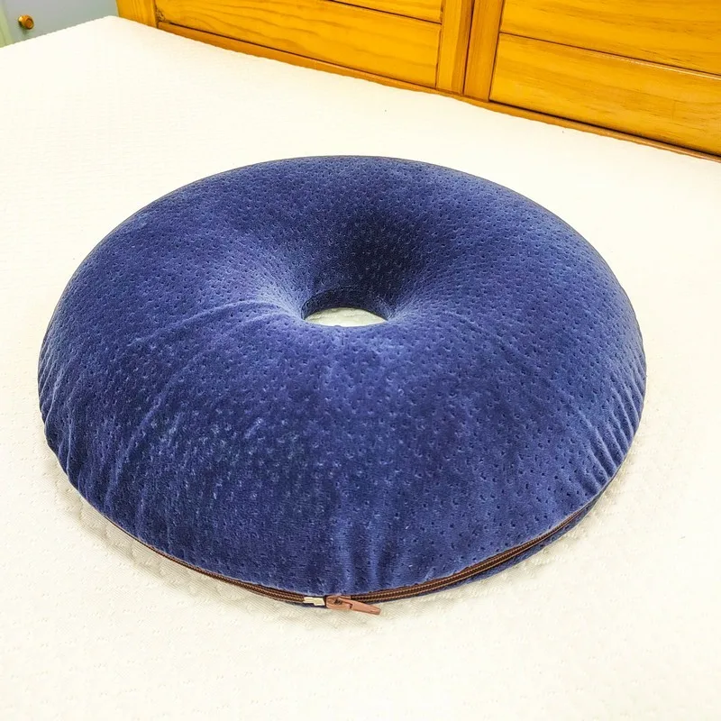 Bedsore Prevention Relieve Hemorrhoid Pain Doughnut Shape Memory Foam Seat Cushion