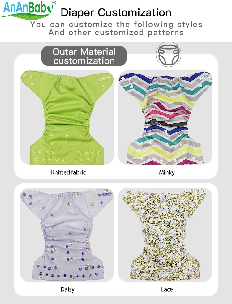 Manufacturers Ecologic Product Cheap Cloth Nappies Washable Custom Wholesale Reusable Baby Cloth Diaper