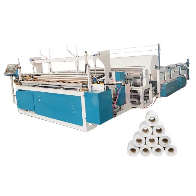 High Speed Fully Automatic Complete Production Line Small Scale Bathroom Toilet Tissue Paper Roll Making Machine Price In China