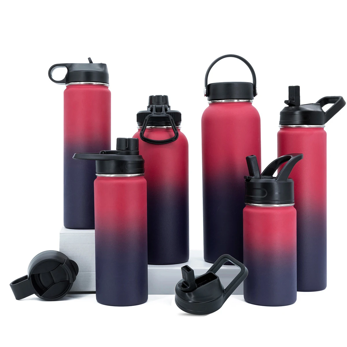 Wholesale Bulk Double Wall Drink Stainless Steel Insulated Thermal Termo Vacuum Thermos Lid Flask Water Bottle
