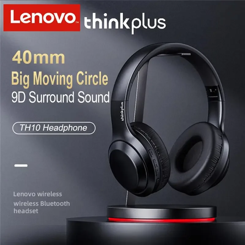 Lenovo TH10 BT 5.0 Headset Wireless HIFI Headphone Music Gaming Running Sports Headphones with Mic for Smartphone Computer