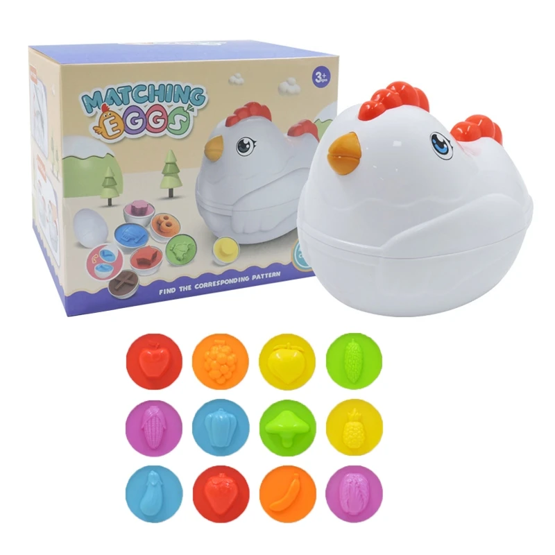 Drag Chicken Egg Puzzle Game Baby Toys Baby Educational Toy Color Recognize Shape Match Nuts Bolts Screw Training Toy Toddler Gi