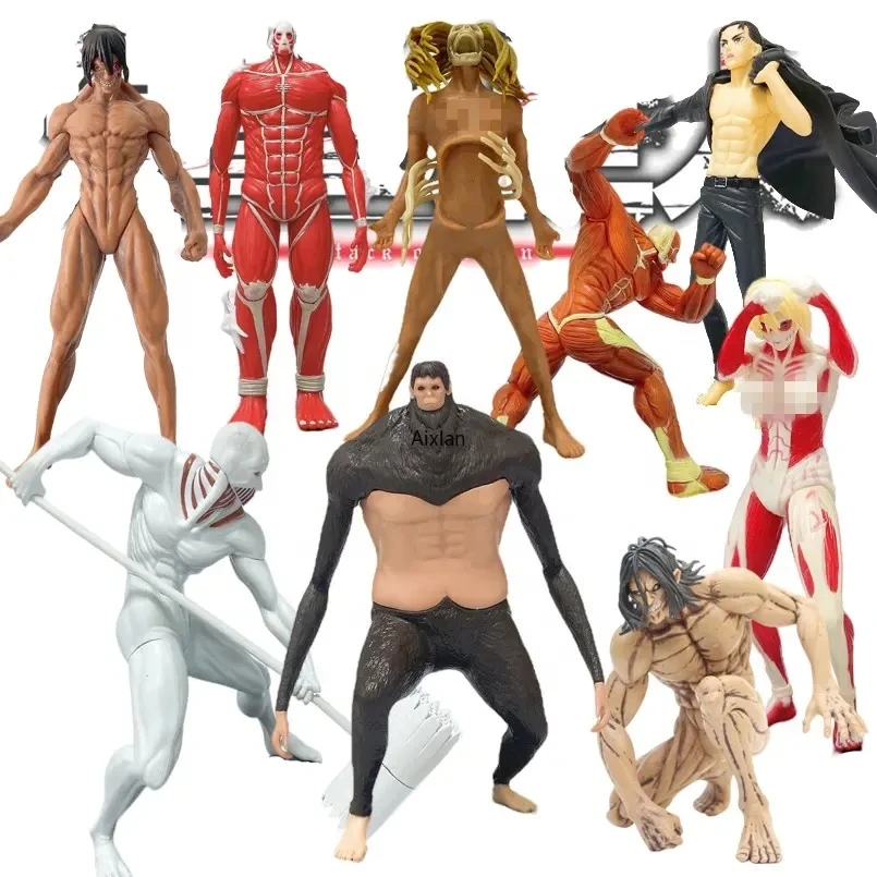 15-19CM 14 Styles Ackerman Attack on Giant Anime Figure Eren Jaeger Shingeki No Kyojin The Armored Figurine
