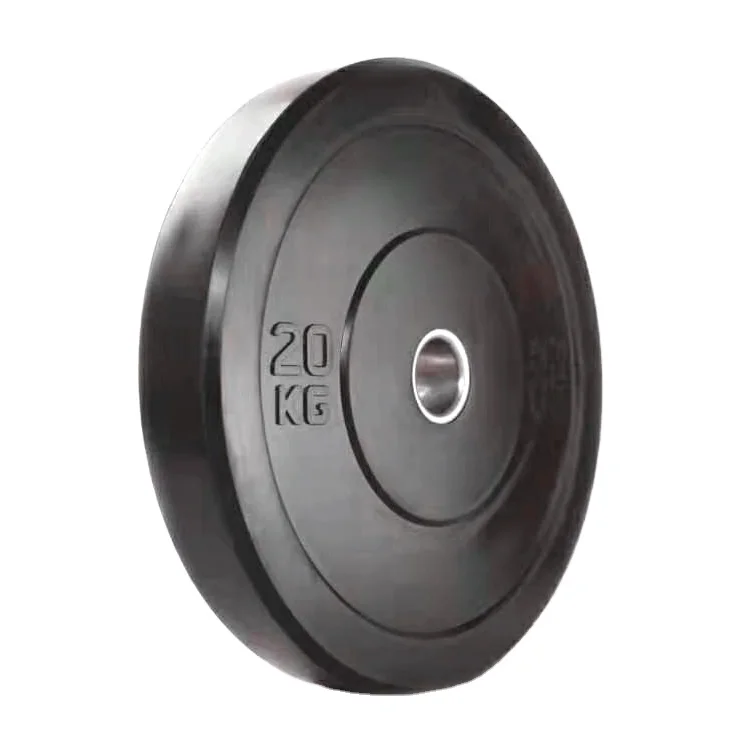 Hot Sale Professional Fitness Exercise  Black Rubber Bumper Plates