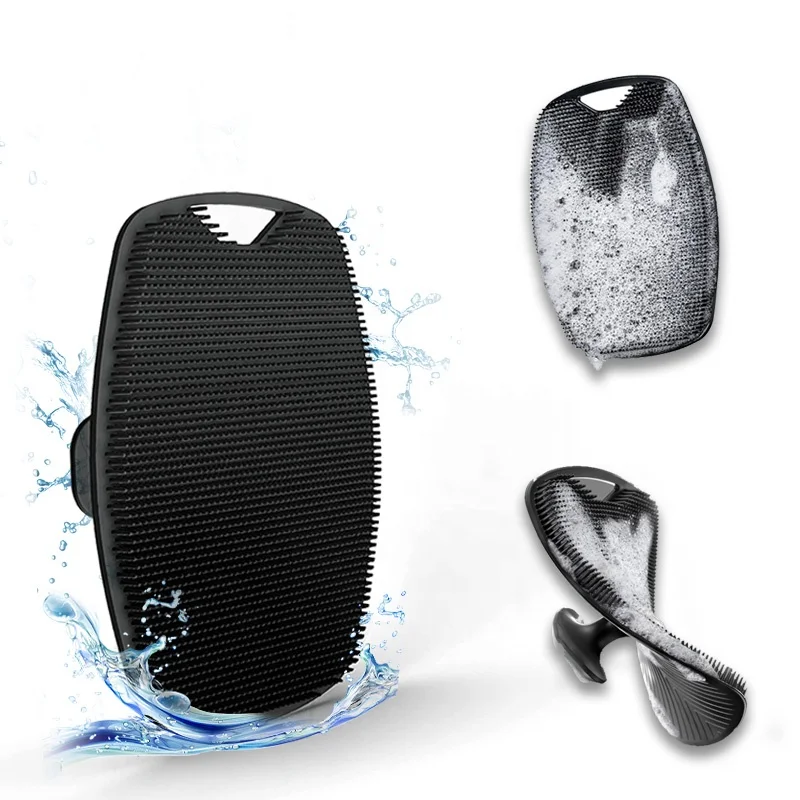 2023 New Hot Sell Massage Bath Brush Back Exfoliating Cleansing Loofah Spone Lather Boosting Silicone Body Scrubber