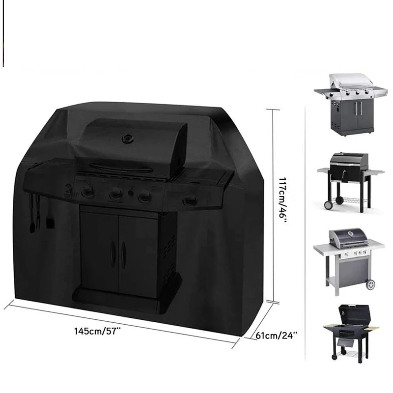 manufacturer Fabric Outdoor Waterproof Oxford bbq Grill Cover BBQ Pit Cover UV Inhibited Oxford UV Protect Barbecue accessories