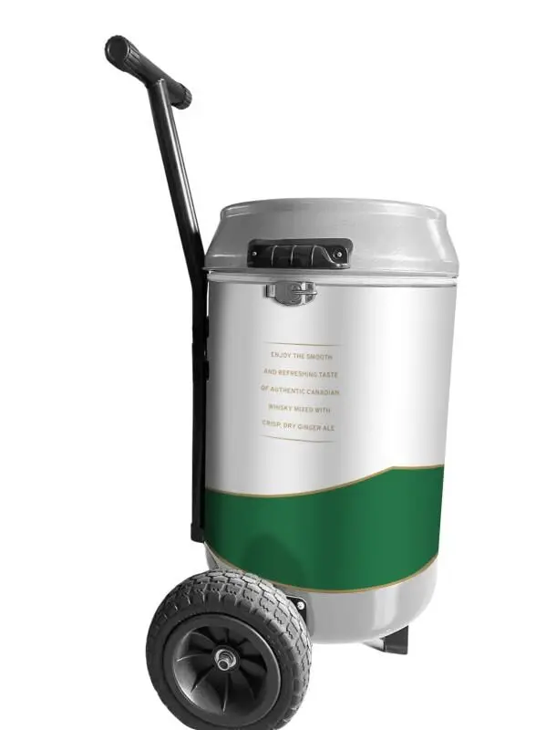 large can cooler  stainless steel can cooler sublimation with wheels
