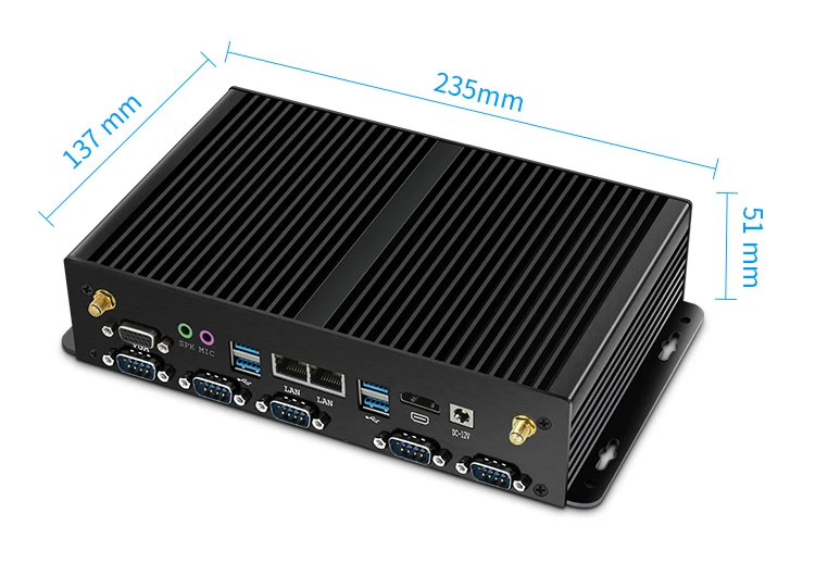 XCY промышленный компьютер J1900 четырехъядерный 2 ethernet 6 RS232 встроенный ПК безвентиляторный