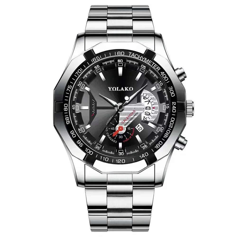 Factory Direct Sale Novelty Top Brand New Arrival Customize Multifunction Chronograph Men Quartz Watches Stainless Steel Band 82