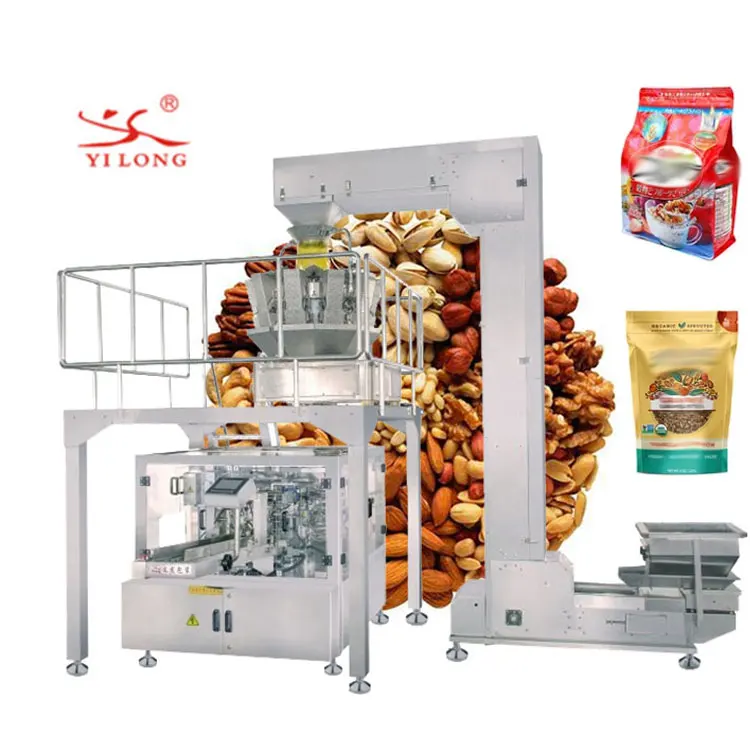 Automatic Potato Chip Sugar Puffed Food Pouch Snack Sachet Packing  fill and seal Machine