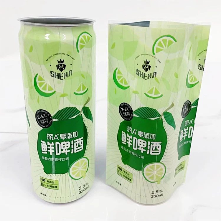 Cheap Price Heat Shrink Sleeves Labels Custom Bright Colors Digital Printed Logs Brands Designs Juice Beer Can Shrink Sleeve