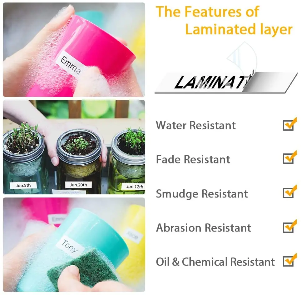 Boyeezon ST12KZ 12mm gold on clear label tape LC-4TKN/ST12KZ label cassette plastic tape Compatible Epson & King Jim Label Tape