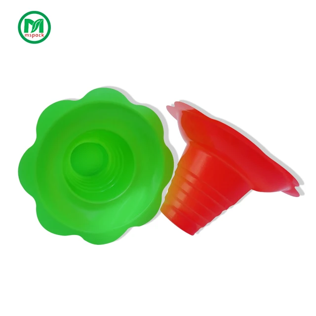 Stock Disposable PET PS 80ml 150ml 250ml 450ml Sundae Smoothie Gelato Cone Flower Shape Ice Cream Plastic Cup