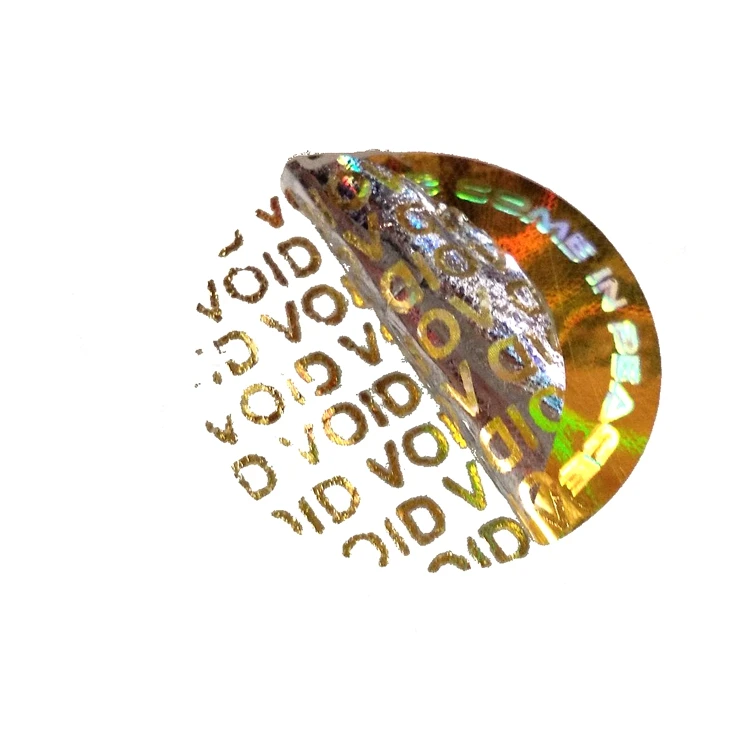 Warranty VOID tamper evident 3D laser Hologram Sticker for packaging