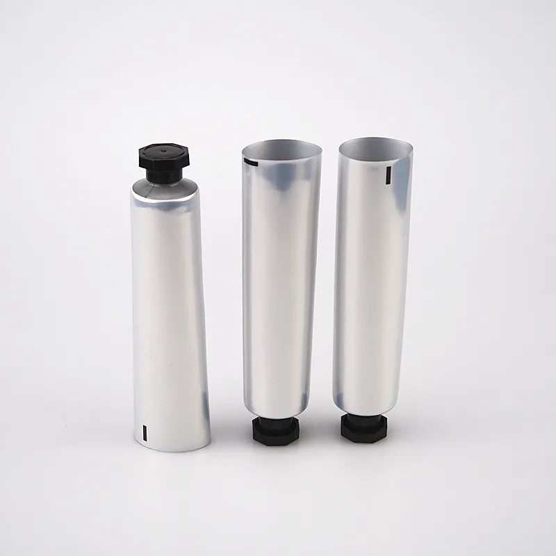 60g silver aluminum empty  cosmetic toothpaste soft tube